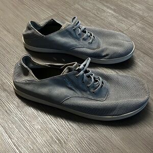 Olukai Men’s Laced Slip On Shoes Gray 11.5